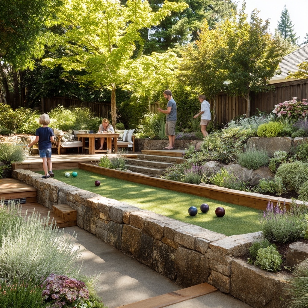 6 Large Backyard Landscaping Ideas with Purpose 7 Include a Game Area or Family Activity Space