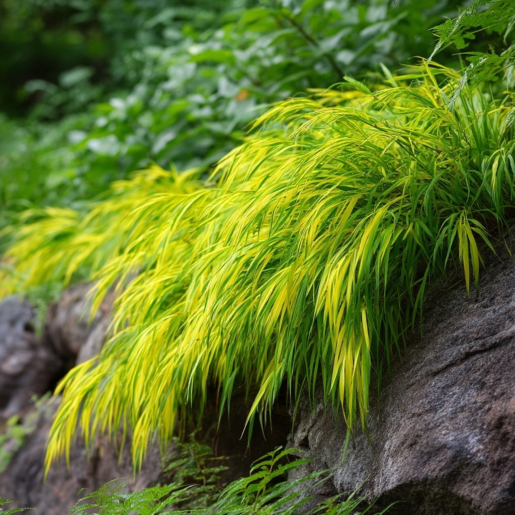 10 Best Shade Plants for a Lush Garden 6 Japanese Forest Grass (Hakonechloa macra)
