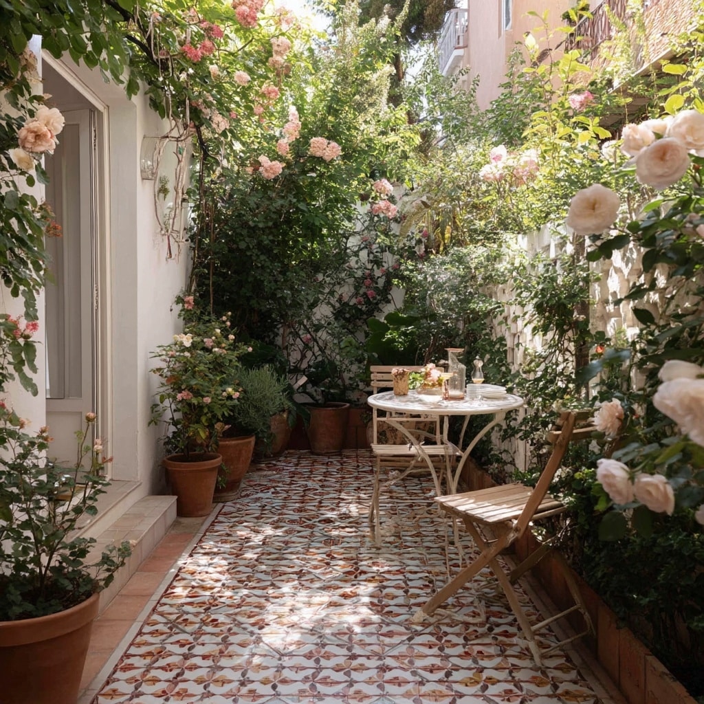 10+ Grassless Backyard Ideas That Save Time & Water 8 Tiled Patios with a Touch of European Charm