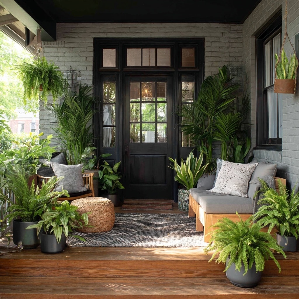 Front Porch Planters: 10 Stylish Ideas for Every Season 9 Bring Houseplants Outdoors for a Lived-In Look