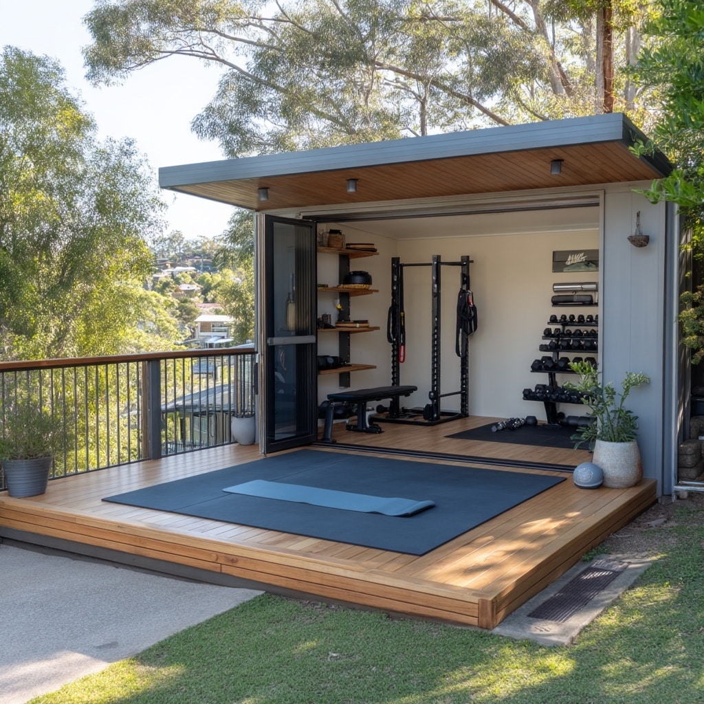 Top 10 Under Deck Patio Ideas for Stylish Outdoor Living 10 . DIY Fitness Zone