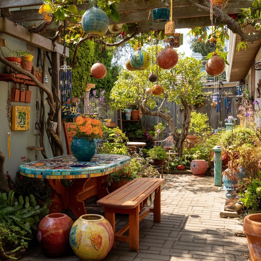 10 Backyard Ideas for Small Yards That Maximize Space 8 Add Artistic Features