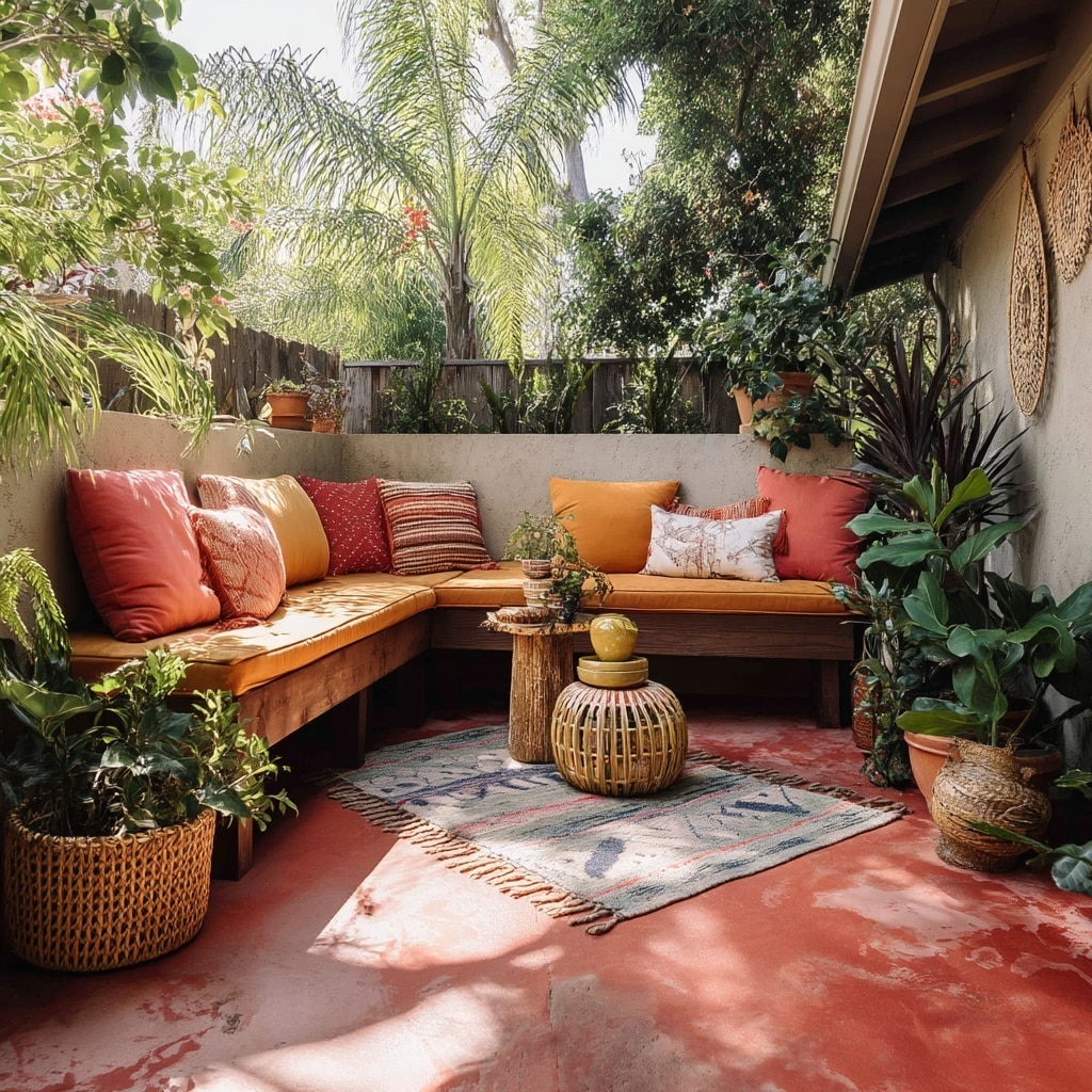 Cement Patio Ideas Backyard – 7 Stylish Outdoor Designs 8 Adding Color to Your Cement Backyard Patio