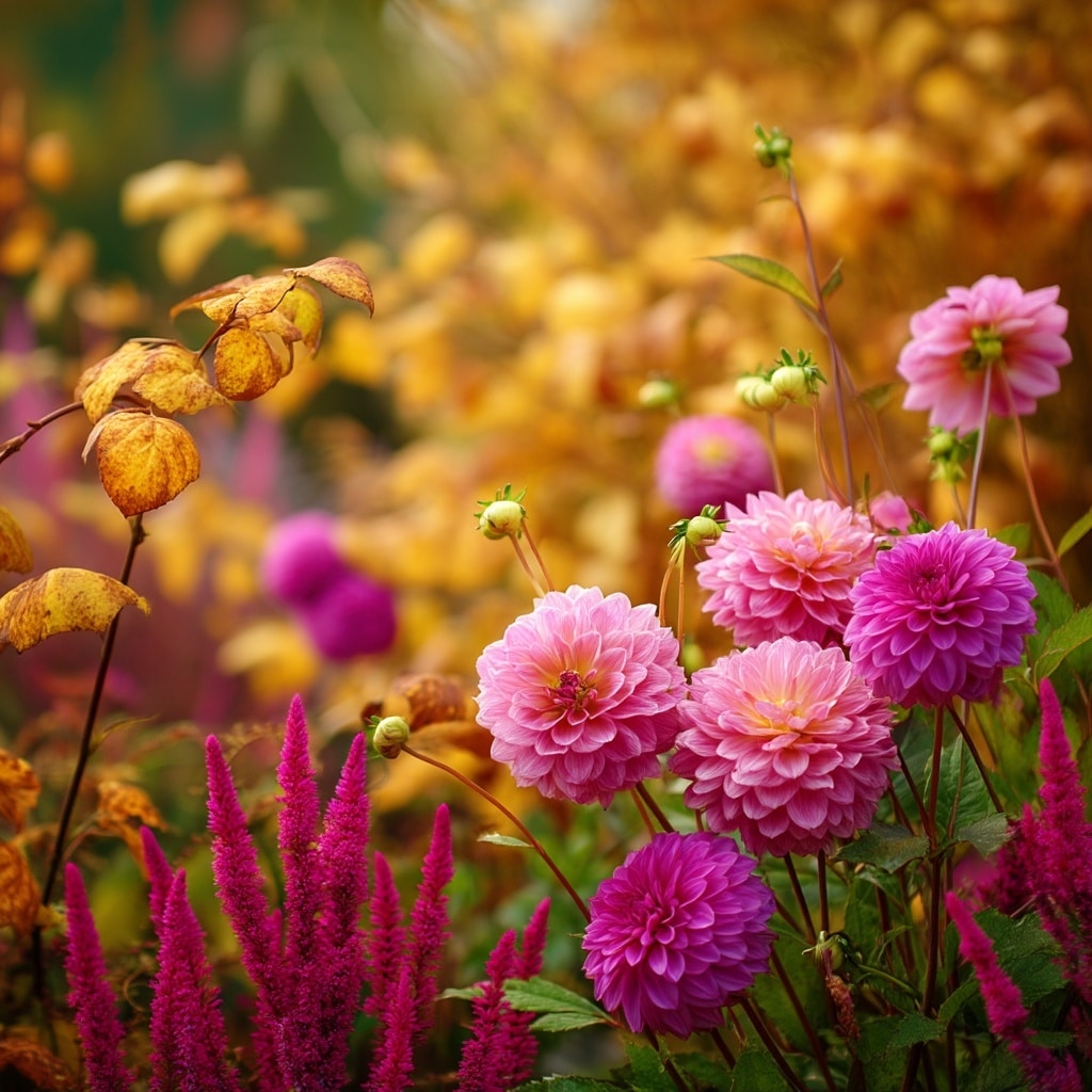 5 Types of Pink Flowers for Every Season 5 Autumn Charm Dahlias & Celosia