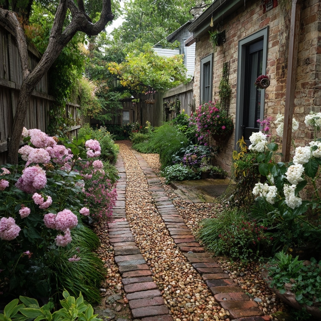 15+ Gravel Backyard Ideas for 2025 (Stylish & Low-Maintenance) 12 Brick and Gravel Walkway