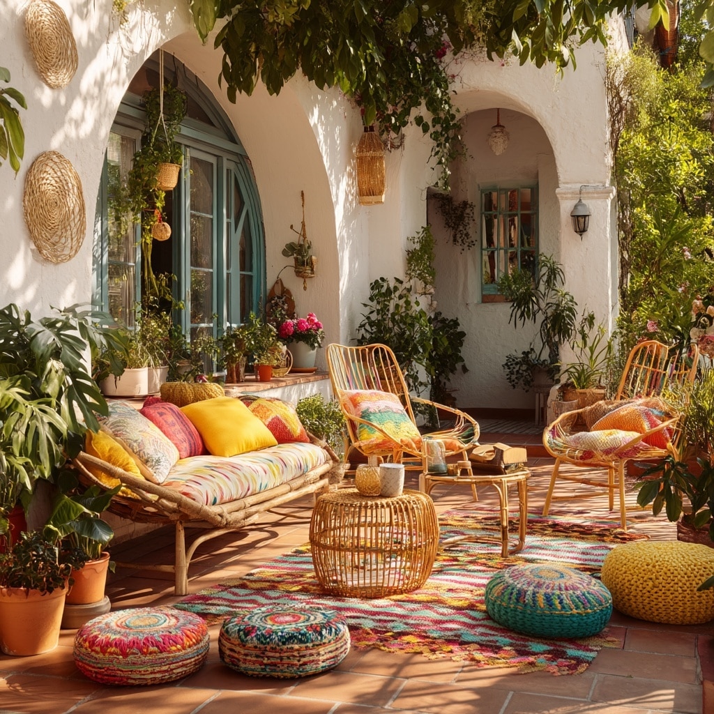 12 Outdoor Ideas for Stylish Backyard Living 3 Cheery Patio Furniture Ideas