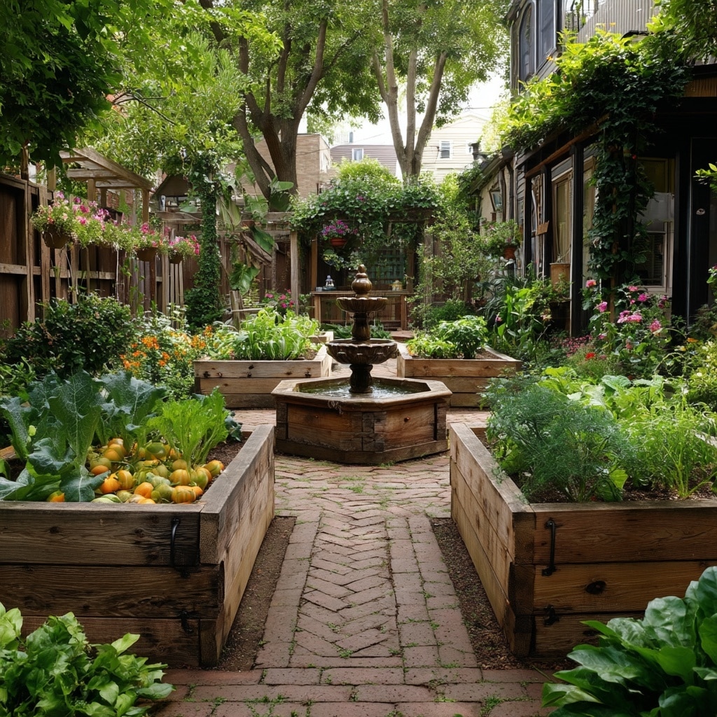 Best Raised Bed Garden Layouts for Your Space 7 Courtyard-Centered Layout
