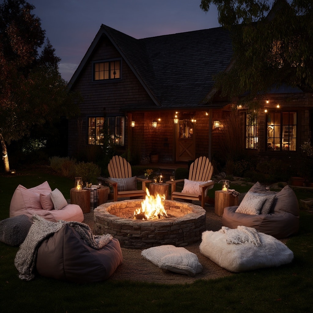 12 Outdoor Ideas for Stylish Backyard Living 5 Cozy Firepit Seating Ideas
