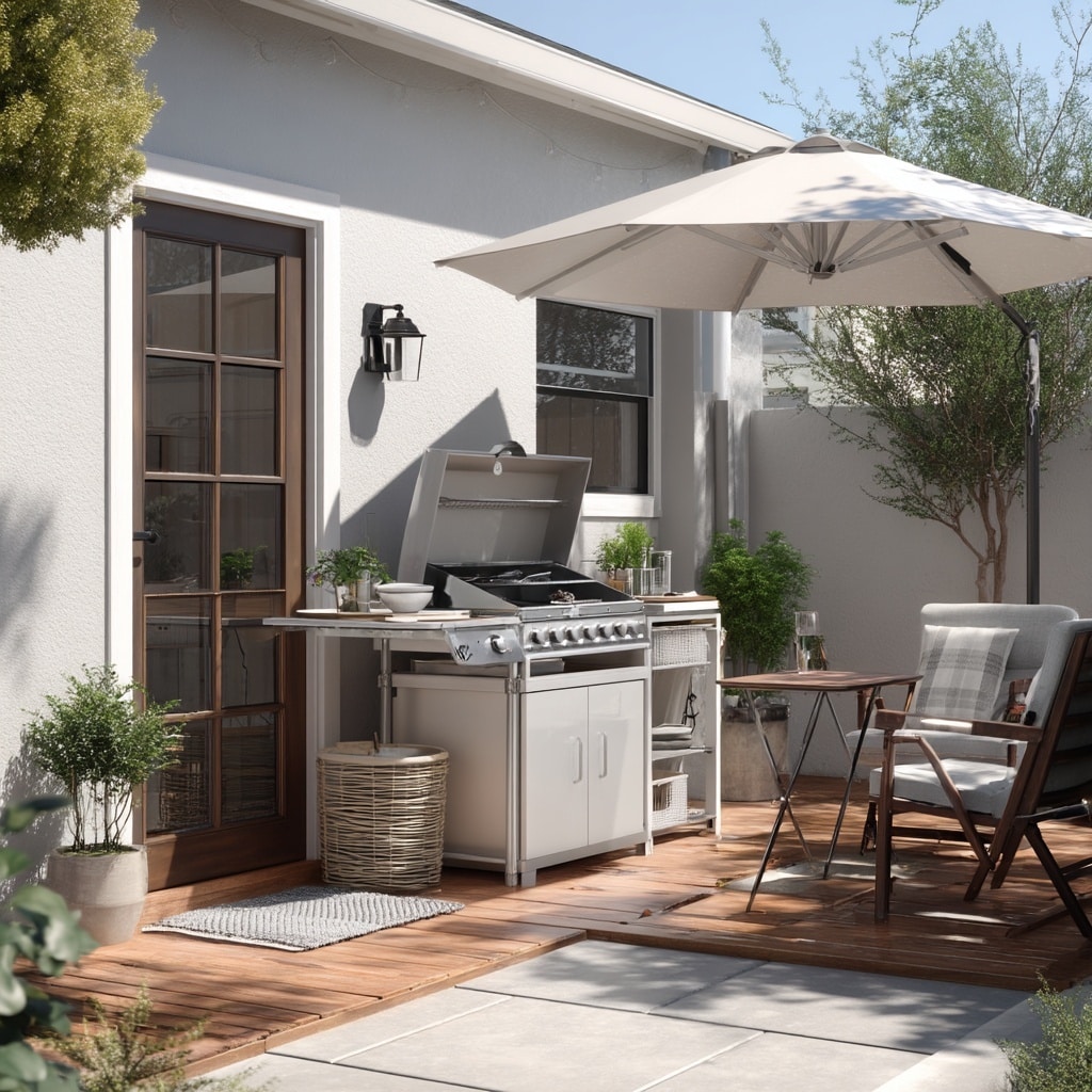10 Backyard Ideas for Small Yards That Maximize Space 5 Create an Outdoor Kitchen Nook