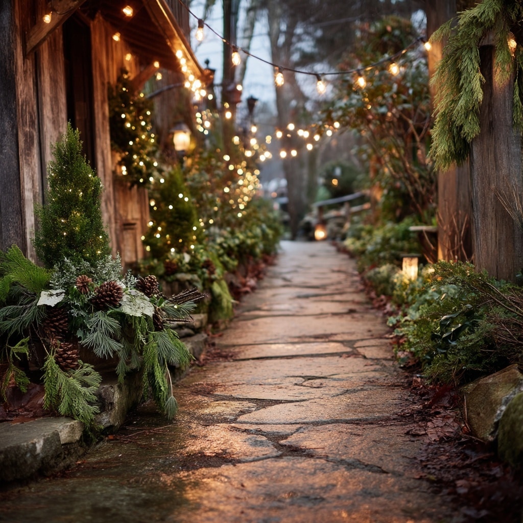 Festive Walkway Borders with Natural Charm