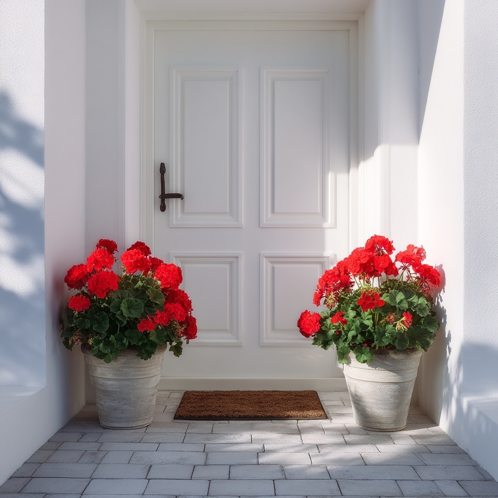 15+ Front Porch Plants and Pot Ideas for Instant Curb Appeal 8 Geraniums — A Front Porch Classic