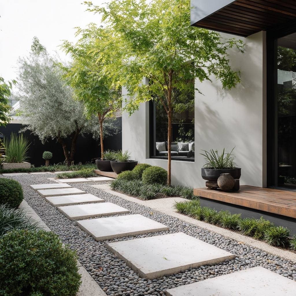 15+ Gravel Backyard Ideas for 2025 (Stylish & Low-Maintenance) 7 Gravel and Paver Combo Path