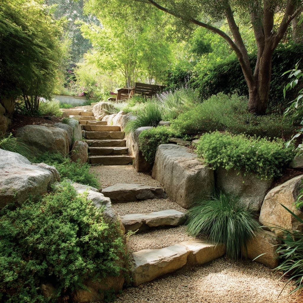 15+ Gravel Backyard Ideas for 2025 (Stylish & Low-Maintenance) 14 Gravel and Stone Steps