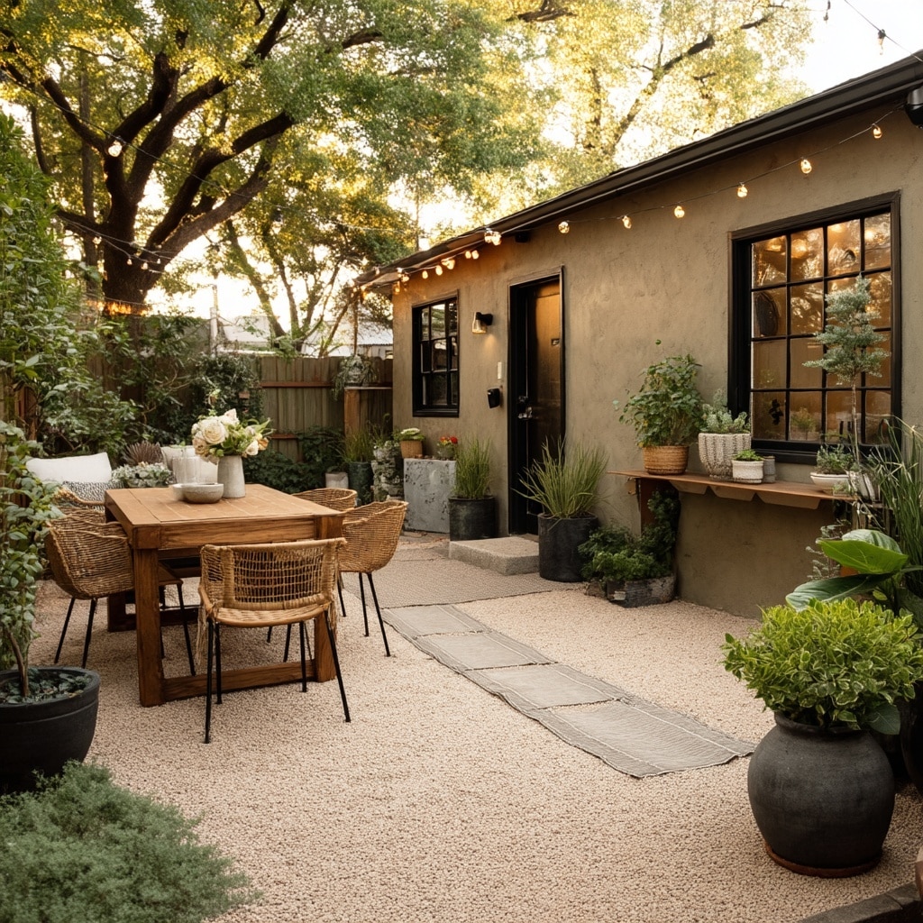15+ Gravel Backyard Ideas for 2025 (Stylish & Low-Maintenance) 5 Pea Gravel Patio