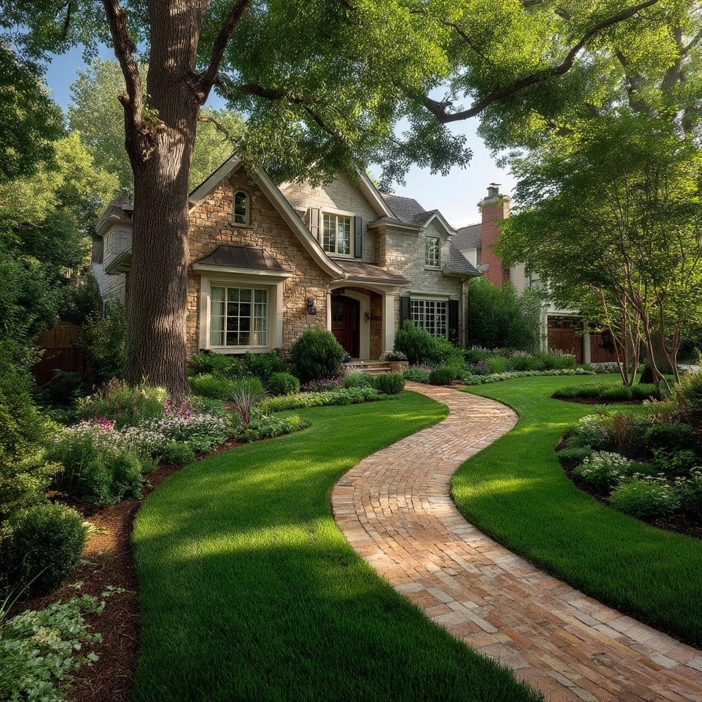7 Front Yard Landscaping Ideas to Transform Your Home 2 Permeable Pathways for Looks & Maintenance