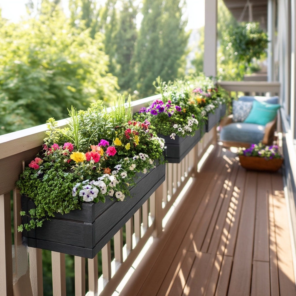 Build Planter Boxes DIY for Deck Railings (Easy & Stylish) 12 Fill and Plant