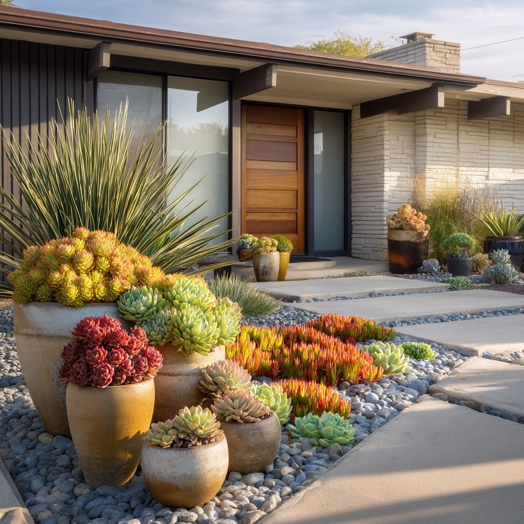 7 Front Yard Landscaping Ideas to Transform Your Home 7 Succulents Look Great
