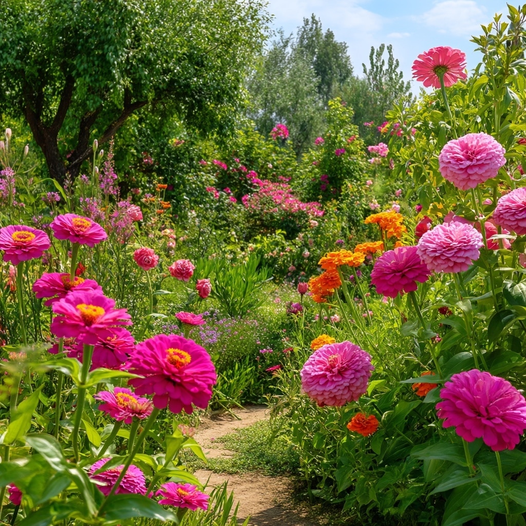 5 Types of Pink Flowers for Every Season 4 Summer Glow Roses & Zinnias
