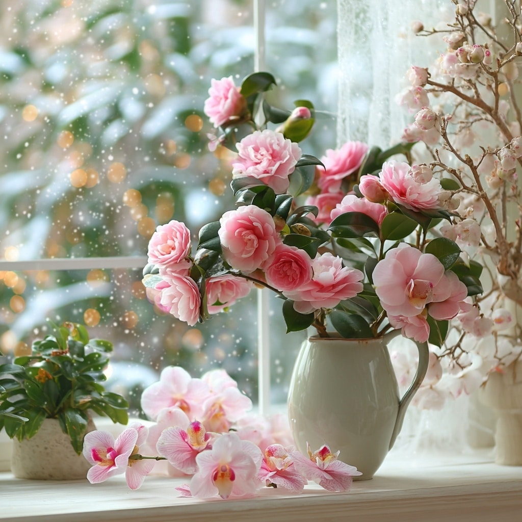 5 Types of Pink Flowers for Every Season 6 Winter Elegance Camellias & Orchids