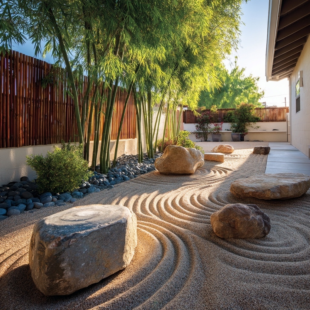 15+ Gravel Backyard Ideas for 2025 (Stylish & Low-Maintenance) 9 Zen Gravel Garden