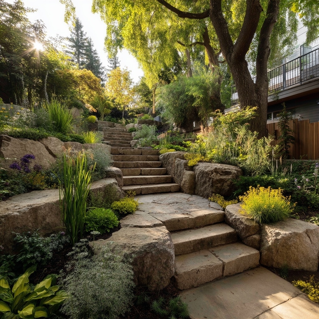 Landscaping Ideas for an Uneven Sloped Backyard