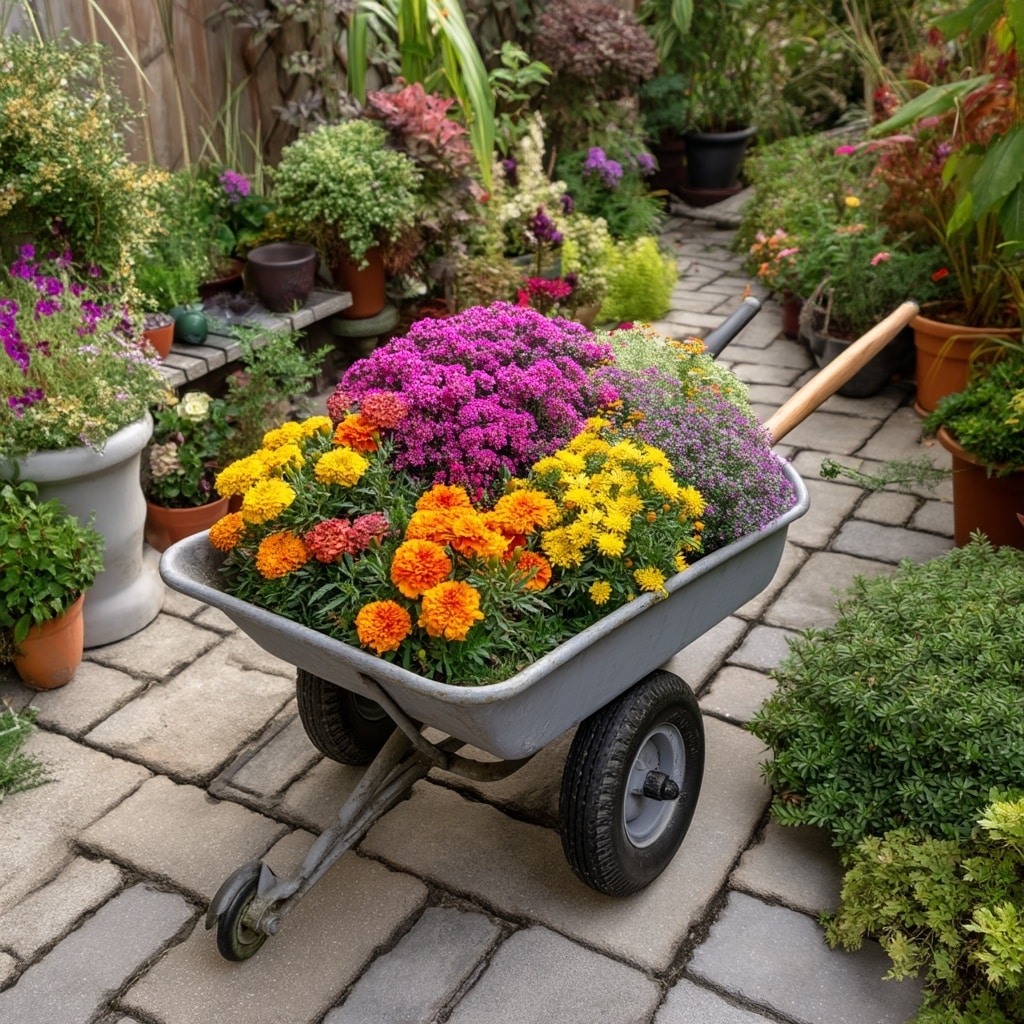 8 Creative Wheelbarrow Planter Ideas for Your Garden