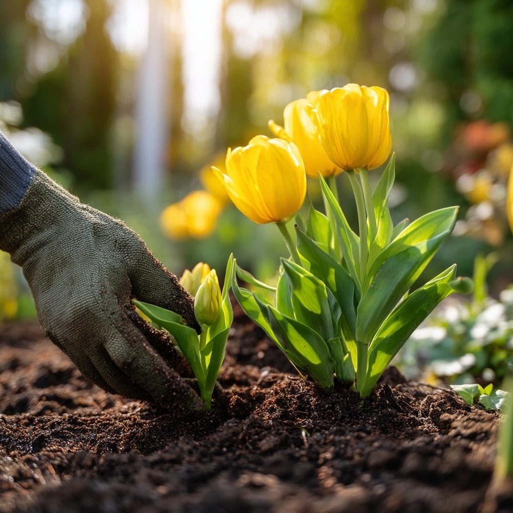 Yellow Tulips: Vibrant Spring Perennial 4 Yellow Tulips: Vibrant Spring Perennial
