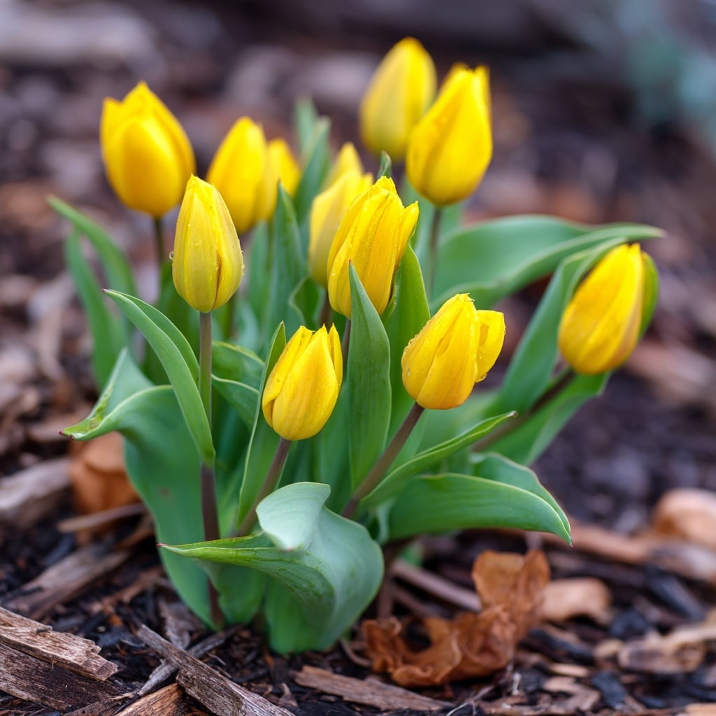 Yellow Tulips: Vibrant Spring Perennial 6 Yellow Tulips: Vibrant Spring Perennial