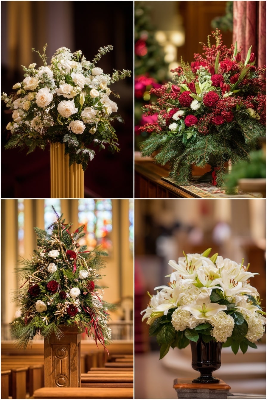 Church floral arrangements