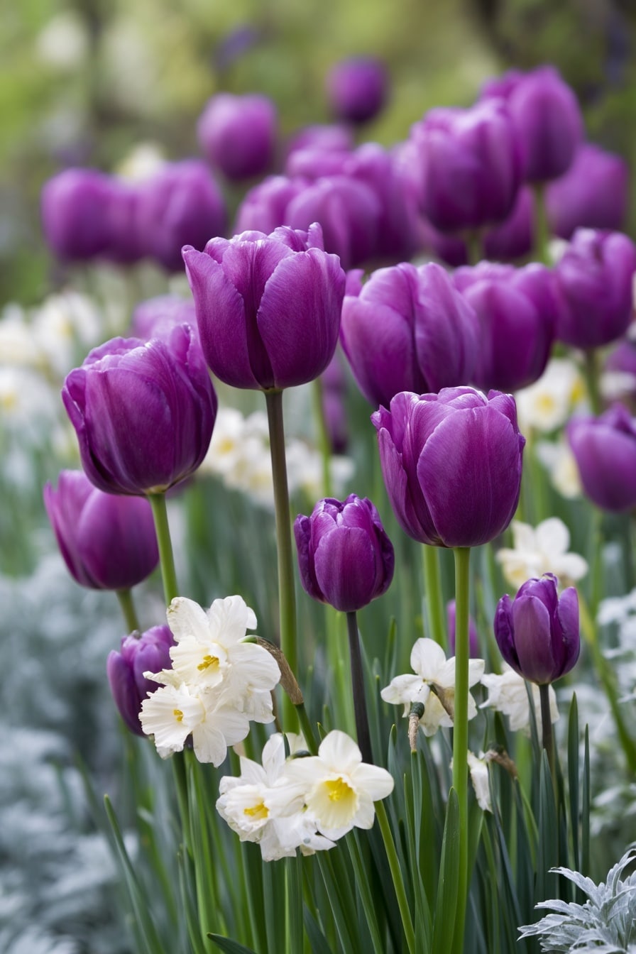 Purple Tulips: Royal Elegance of Spring Gardens