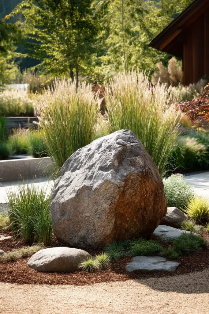 10 Boulder Landscaping Ideas to Shape Your Garden 2 10 Boulder Landscaping Ideas to Shape Your Garden