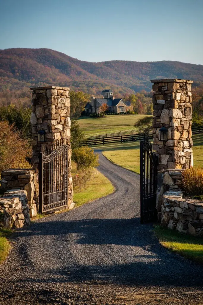 8 Farmhouse Driveway Entrance Ideas 3 8 Farmhouse Driveway Entrance Ideas