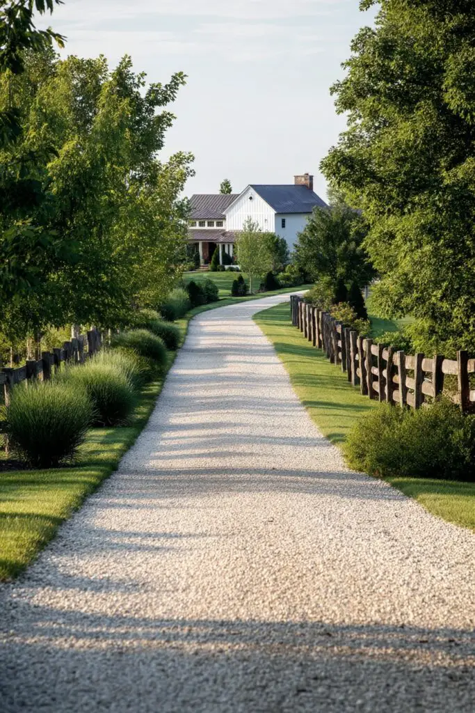 8 Farmhouse Driveway Entrance Ideas 4 8 Farmhouse Driveway Entrance Ideas