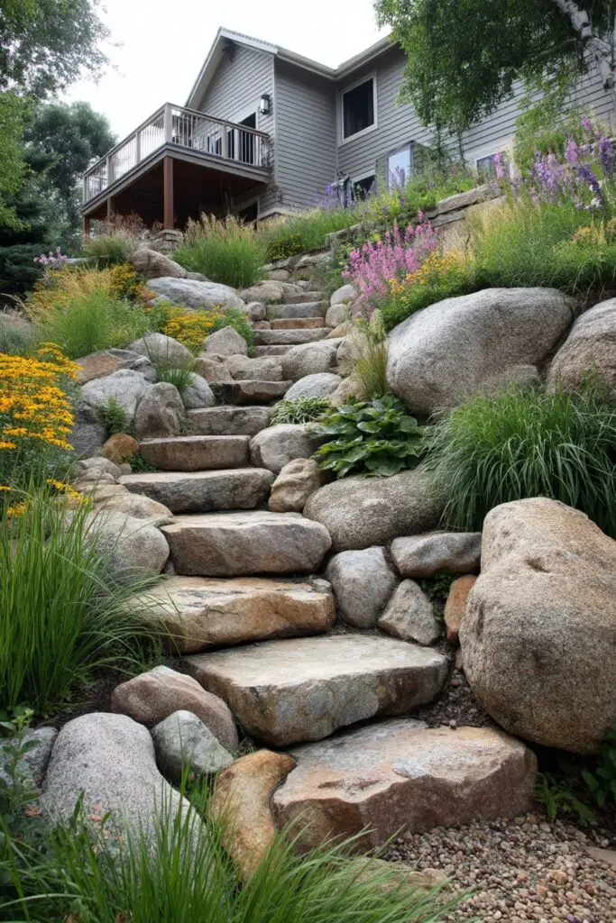 10 Boulder Landscaping Ideas to Shape Your Garden 5 10 Boulder Landscaping Ideas to Shape Your Garden