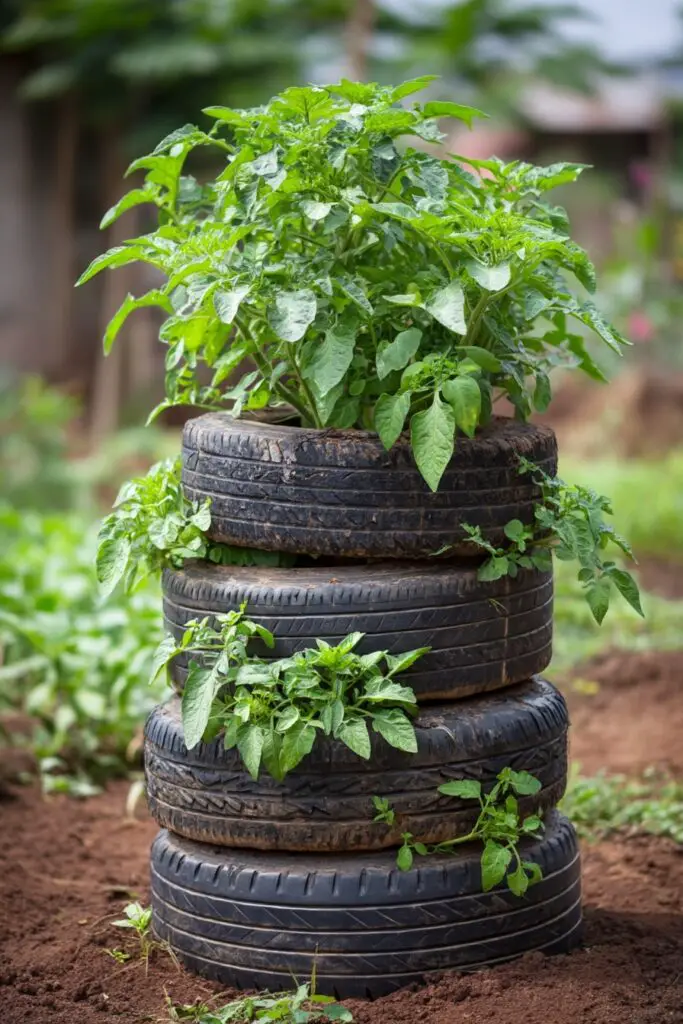10 Tire Garden Ideas for Eco-Friendly Gardening 6 10 Tire Garden Ideas for Eco-Friendly Gardening