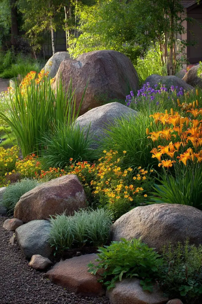 10 Boulder Landscaping Ideas to Shape Your Garden 9 10 Boulder Landscaping Ideas to Shape Your Garden