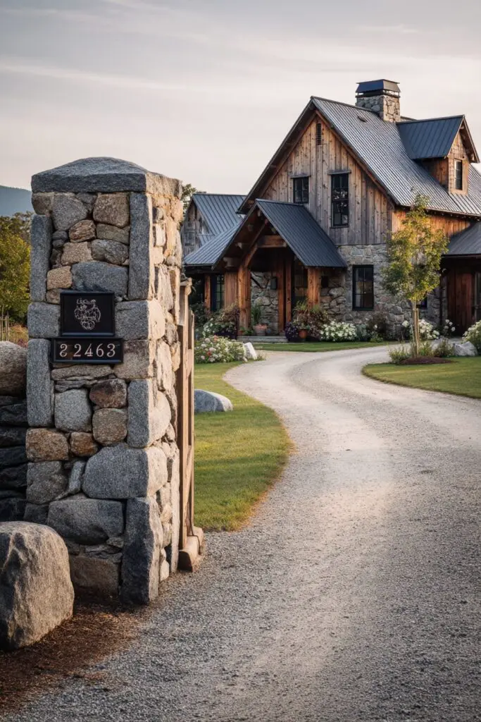 8 Farmhouse Driveway Entrance Ideas 9 8 Farmhouse Driveway Entrance Ideas
