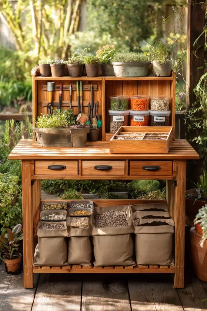 5 Simple Potting Bench Ideas for Stylish Gardening 4 5 Simple Potting Bench Ideas for Stylish Gardening