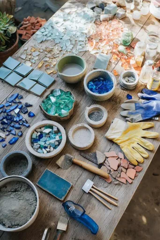 DIY Mosaic Stepping Stones – Simple Garden Project 2 DIY Mosaic Stepping Stones – Simple Garden Project