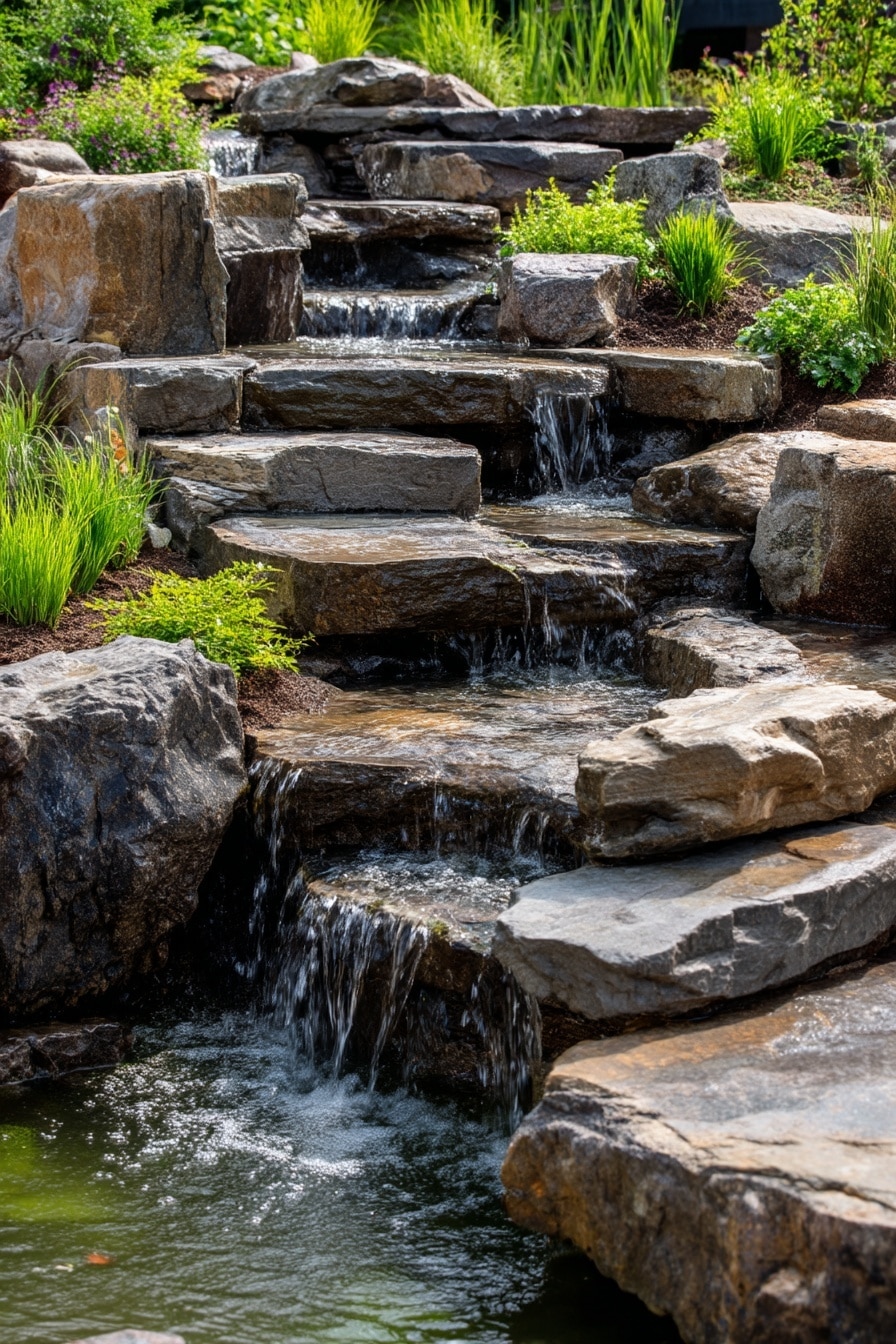 Small Ponds With Mini Waterfall Ideas