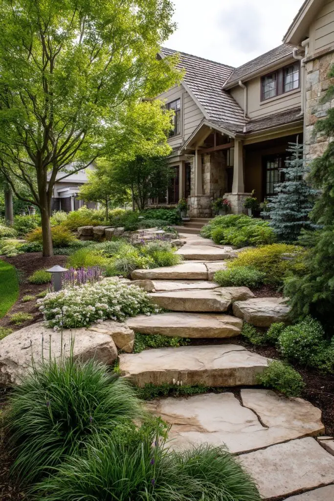 Flagstone Walkway Ideas: 5 Ways to Use Stone Pavers 2 Flagstone Walkway Ideas: 5 Ways to Use Stone Pavers