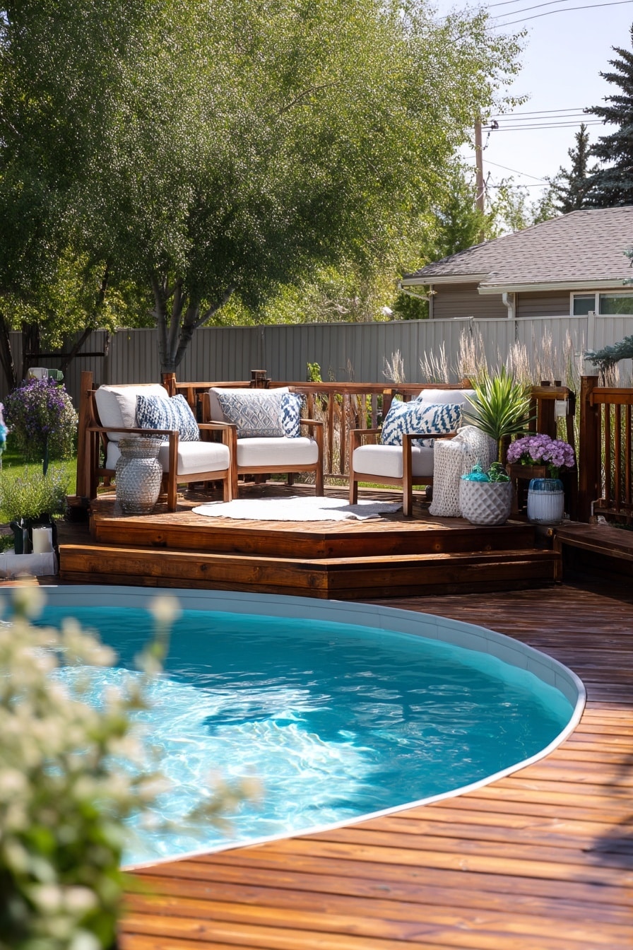 Above Ground Pool Deck Ideas on a Budget (5 DIY Designs)