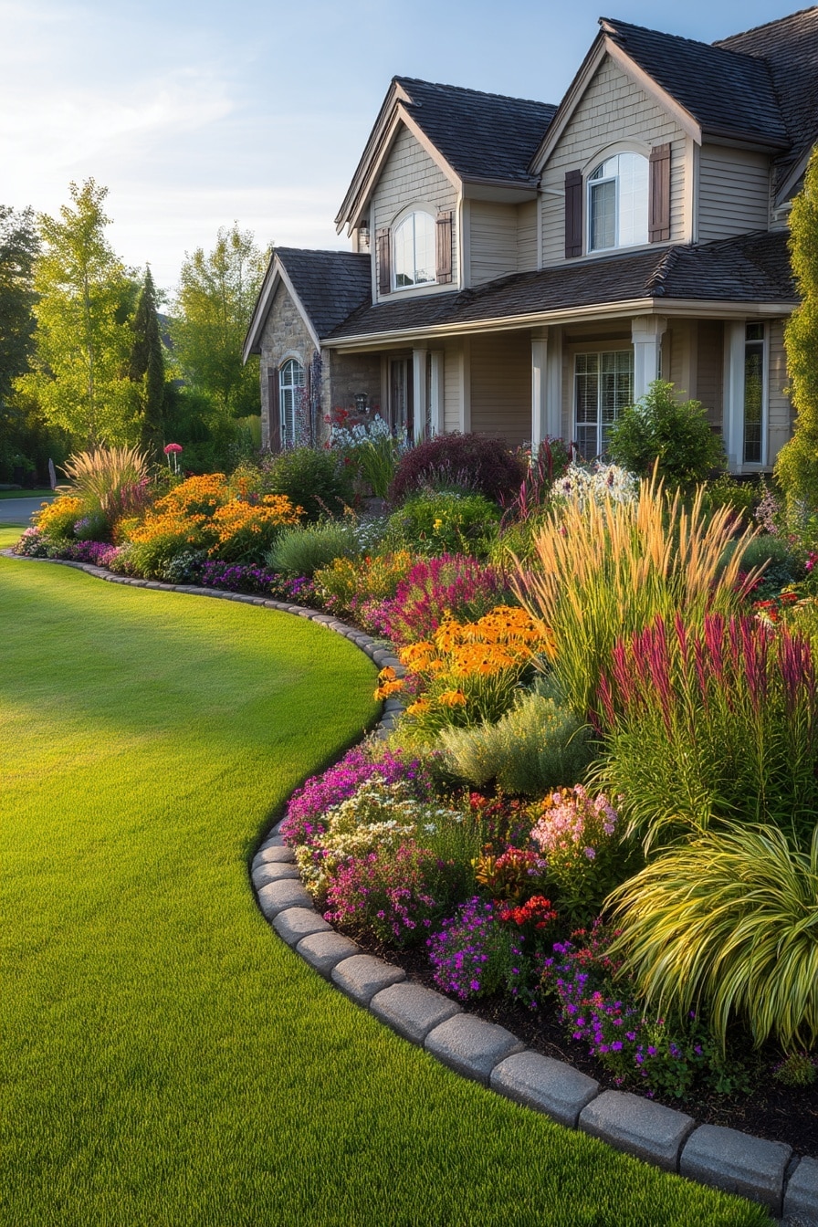 Flowerbed Ideas Front of House for Better Curb Appeal